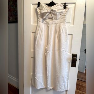 ASTR The Label Cream Linen Jumpsuit